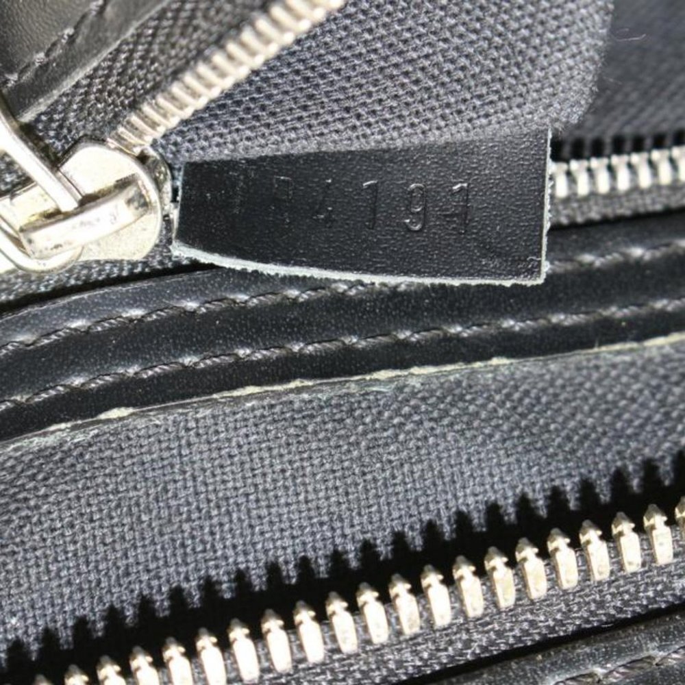 Louis Vuitton Black Epi Leather Noir Basano Messenger 2way Attache 45lk15 - Picture 3 of 12